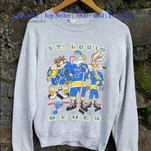 St Louis Blues Looney Tunes St Louis Blues 1993 Sweatshirt shirt grey